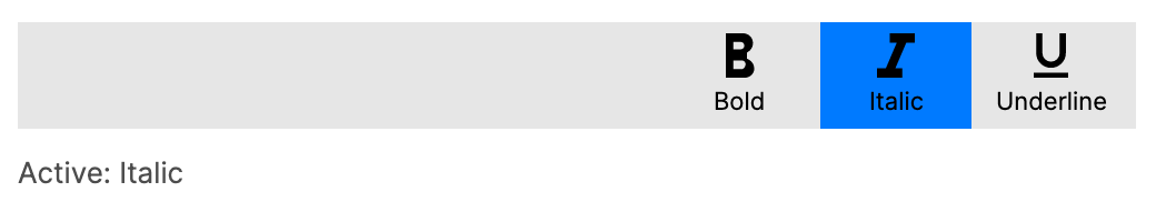CommandBar with toggle buttons