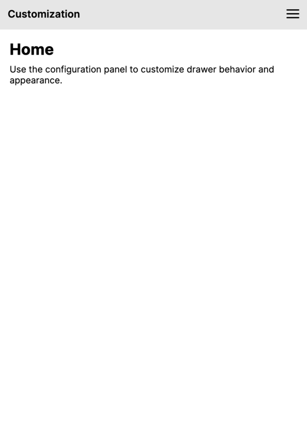 DrawerPage with right-side drawer