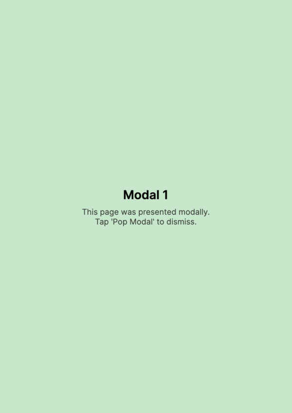 NavigationPage with modal page