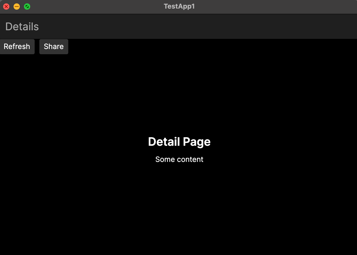 A navigation bar showing the 'Details' page title without a back button