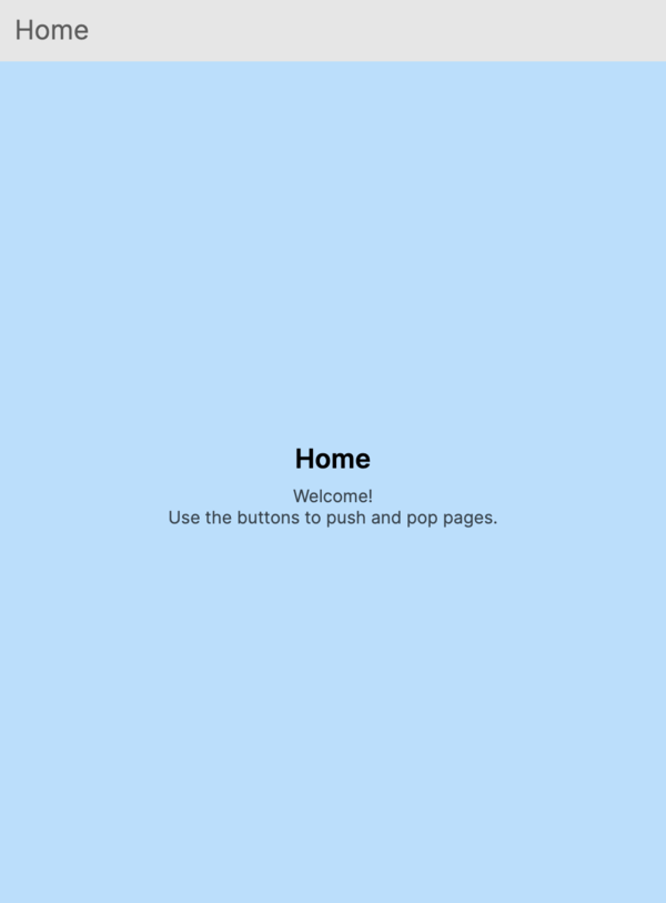 NavigationPage with root page