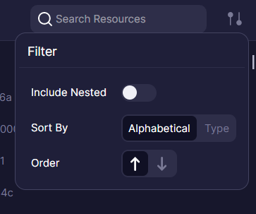 Filter view
