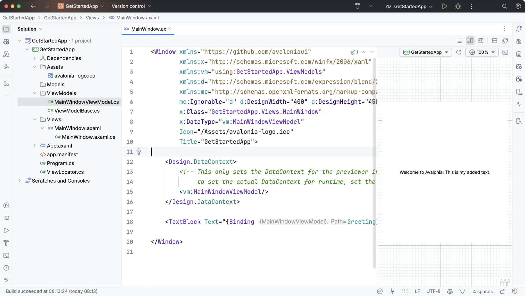 Rider with the Avalonia XAML Previewer Open