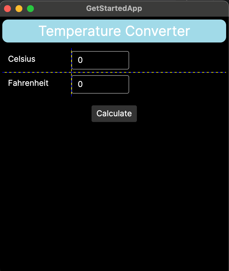 A screenshot of an app running in a window in portrait orientation.